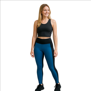 Evree Heart Leggings Blue Black Women's Activewear
